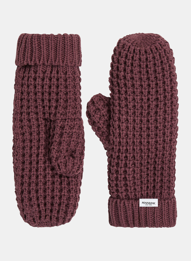 Penn&Ink W25D130 mittens aubergine