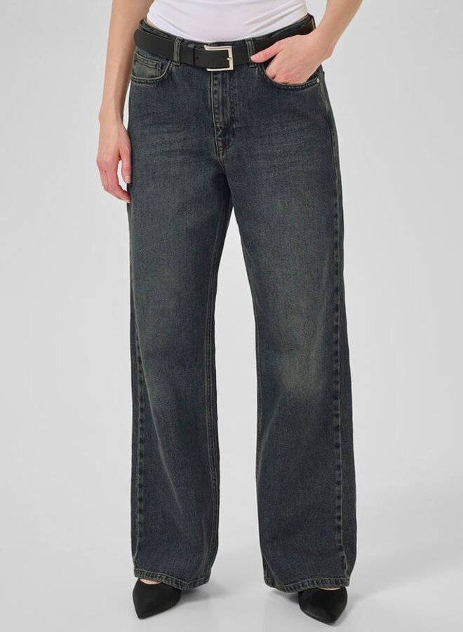 MEW louis high wide jeans dark blue