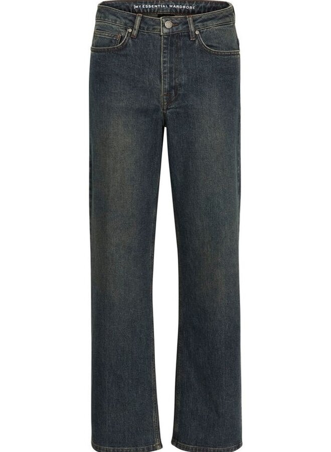MEW louis high wide jeans dark blue