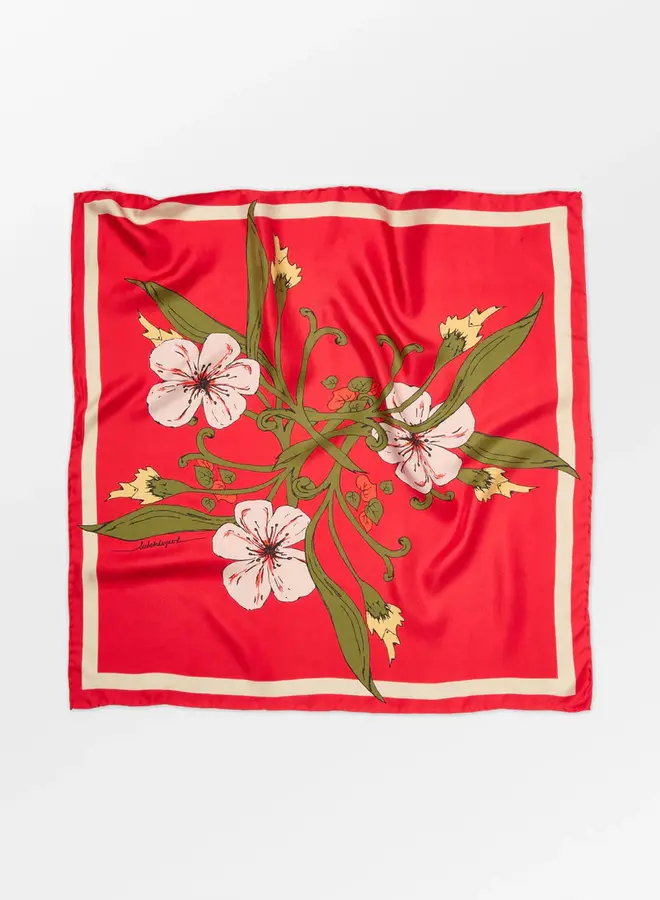 Becksöndergaard magna flower sia scarf adreline red