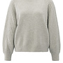 Yaya rib mixed sweater ls brownish grey
