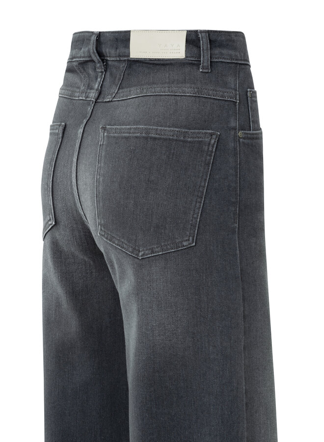 YAYA hw loose wide denim jeans grey (L32)