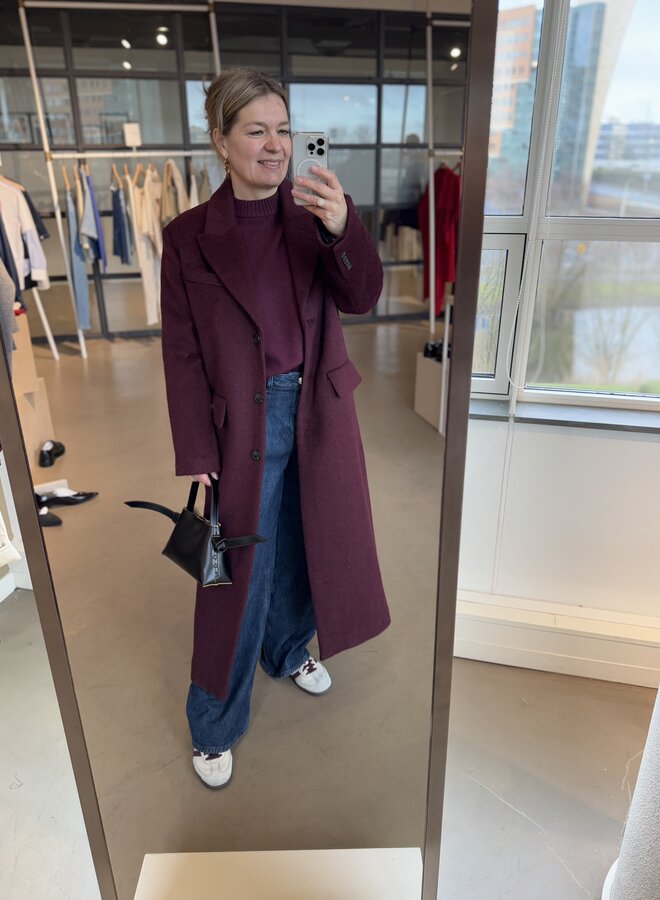 SF alda wool coat fig