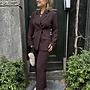 Second F. fique fitted blazer chocolate plum