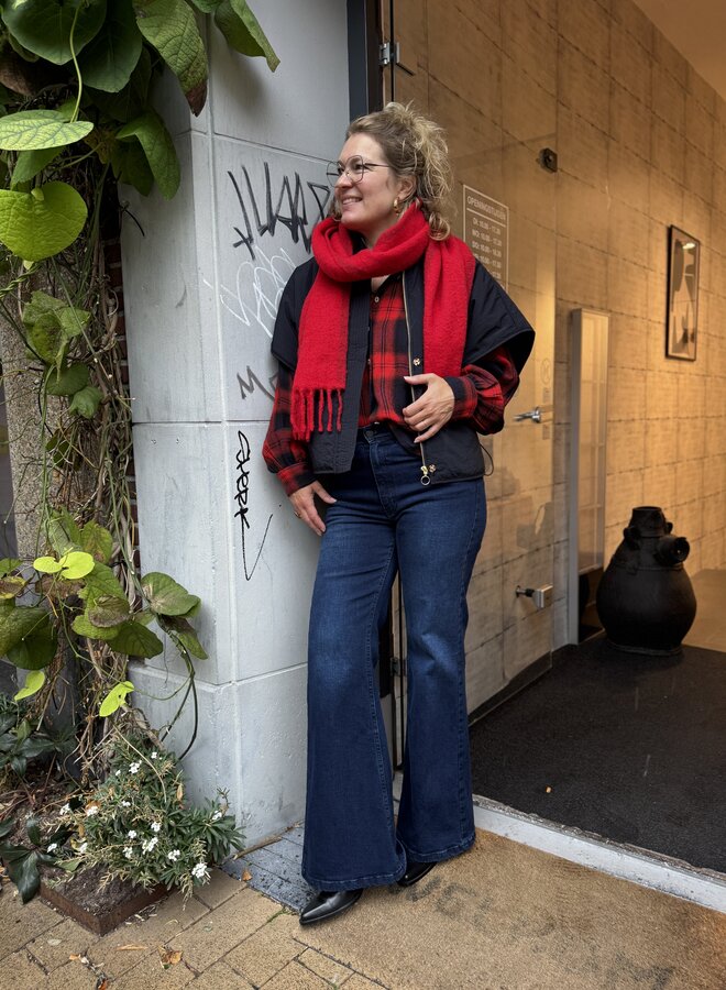 By Bar sarah short red check blouse