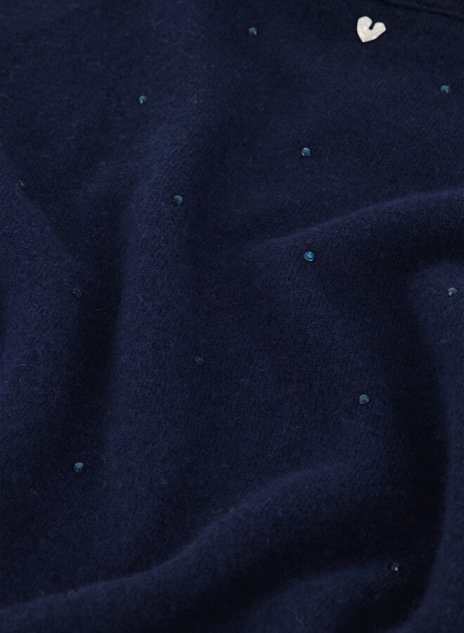 Fabienne C. lidi rhinestone pullover midnight blue