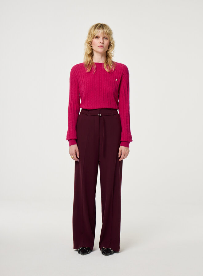 Fabienne C. nelsan trouser deep burgundy
