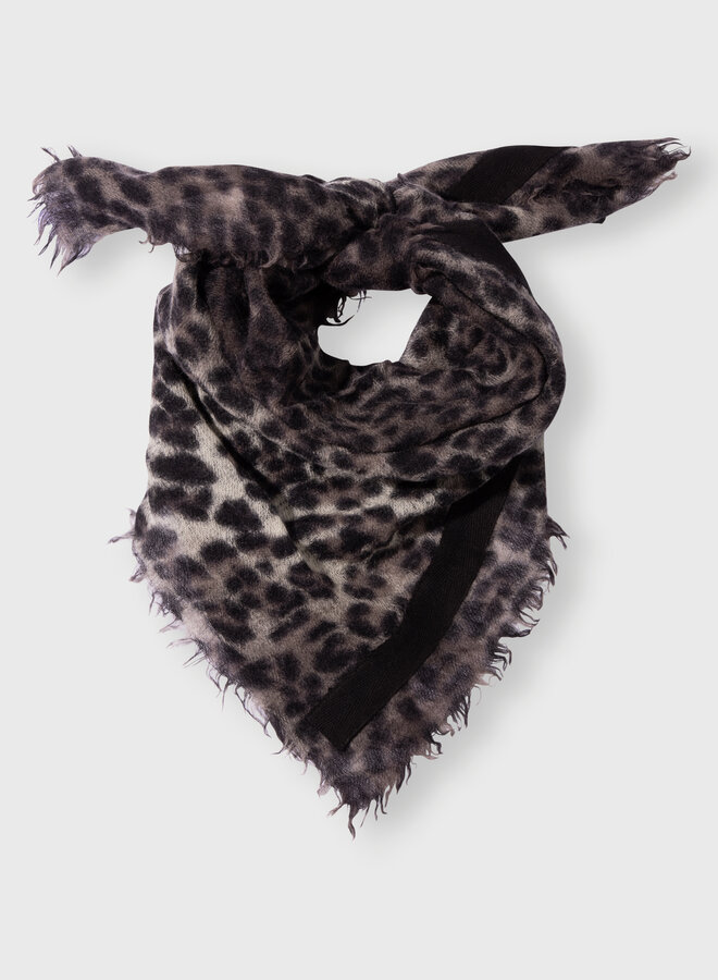 10DAYS wool bandana leopard white