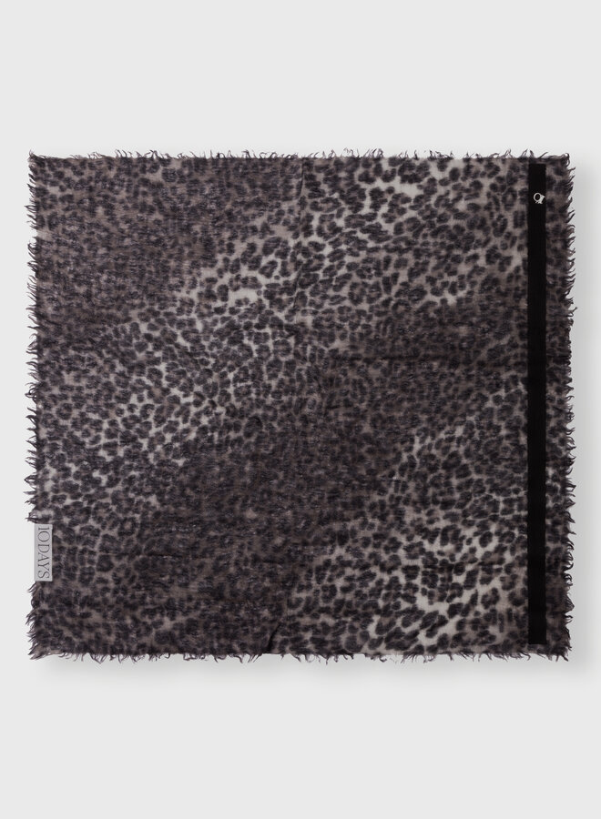 10DAYS wool bandana leopard white