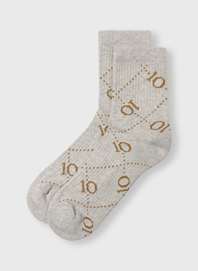 10days socks monogram light grey 39/42