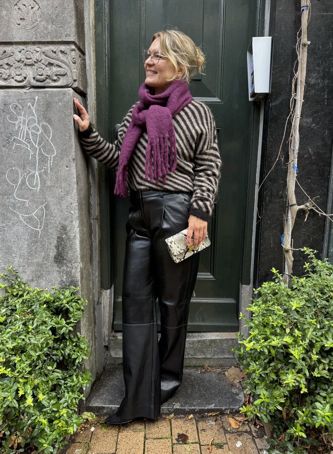 Bybar diagonal natural pullover biscuit