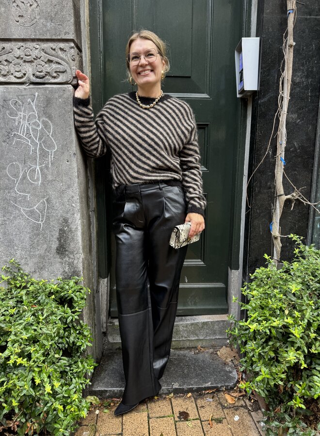 Bybar diagonal natural pullover biscuit