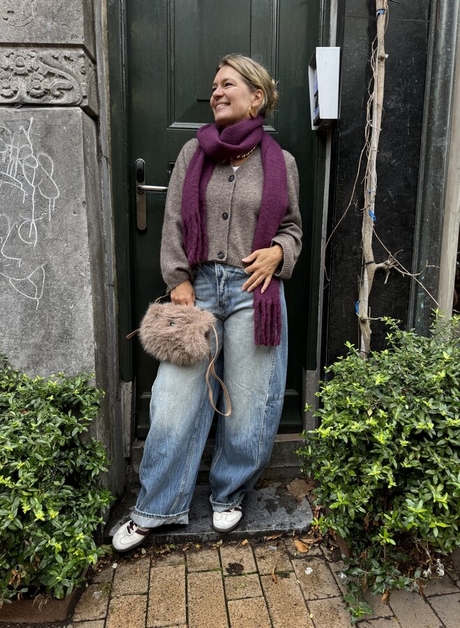 Knit-ted ariel cardigan walnut