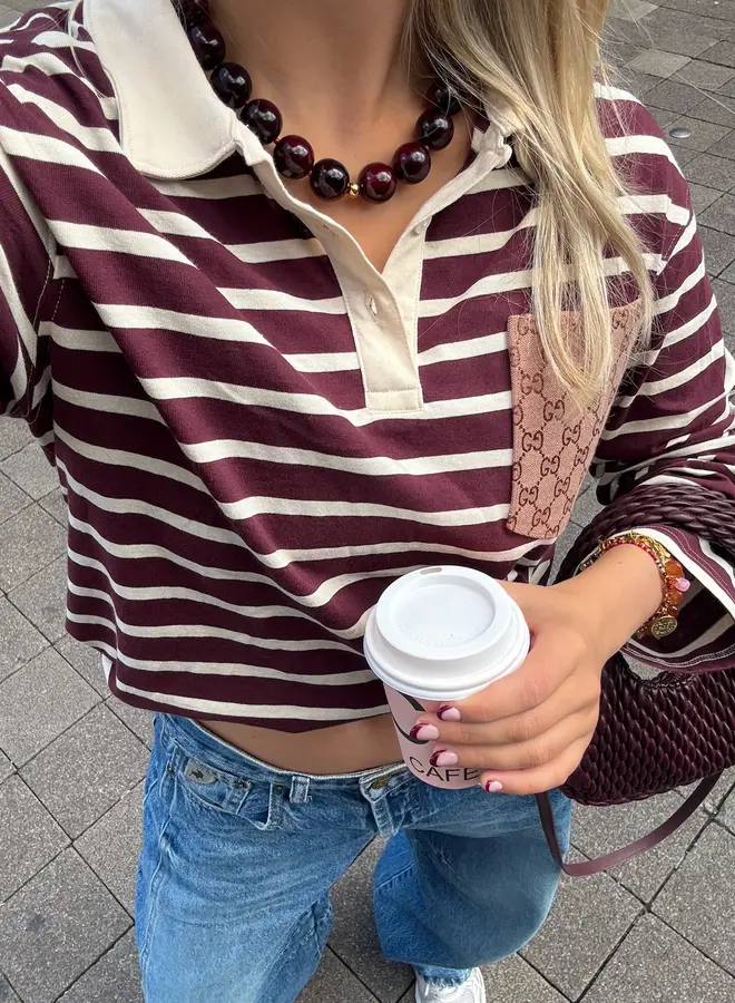 Le Veer nova necklace burgundy