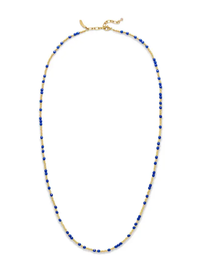 Le Veer halo necklace blauw