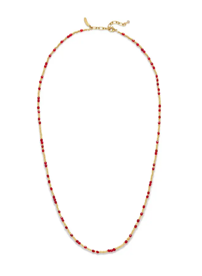 Le Veer halo necklace red