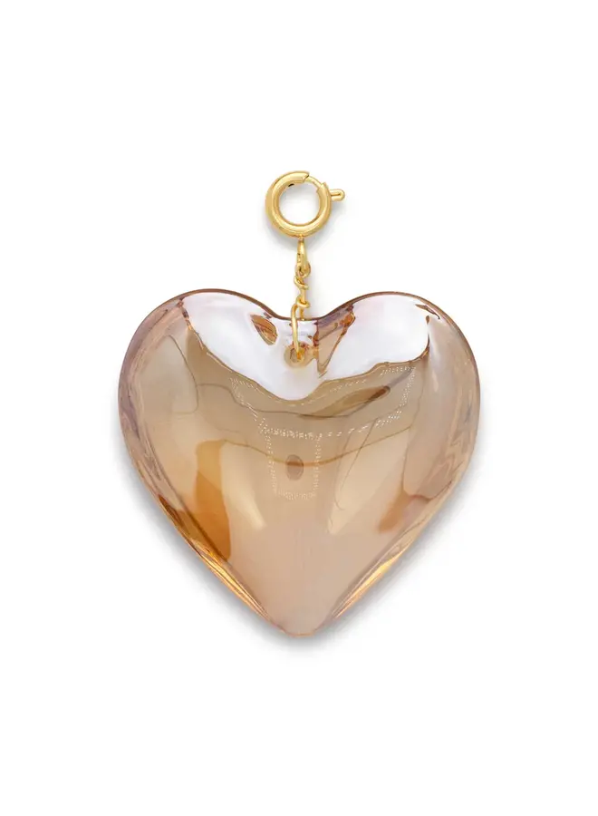 Le Veer glowing heart charm brown bedel