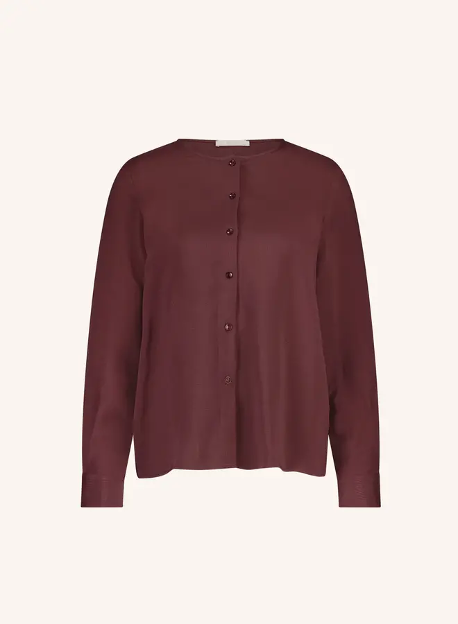 By Bar noi satin stripe blouse  pecan