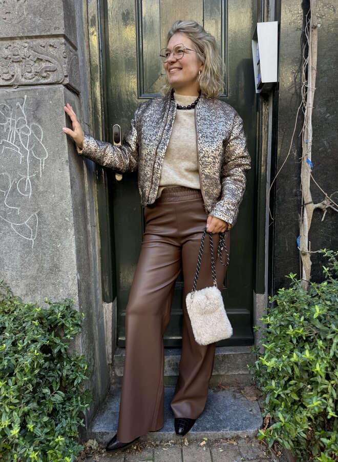 Fds jacket paige metallic mid brown