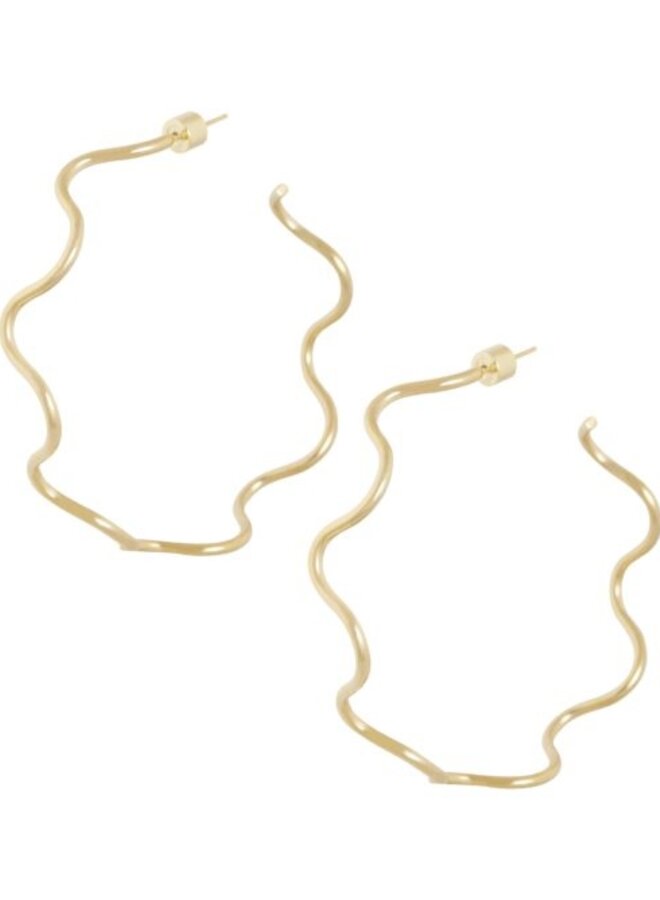 Ellen beekmans oorringen wave XL (5.5cm)
