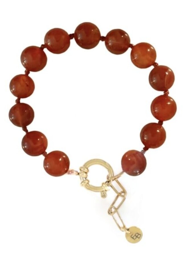 Ellen Beekmans gemstone armband cognac