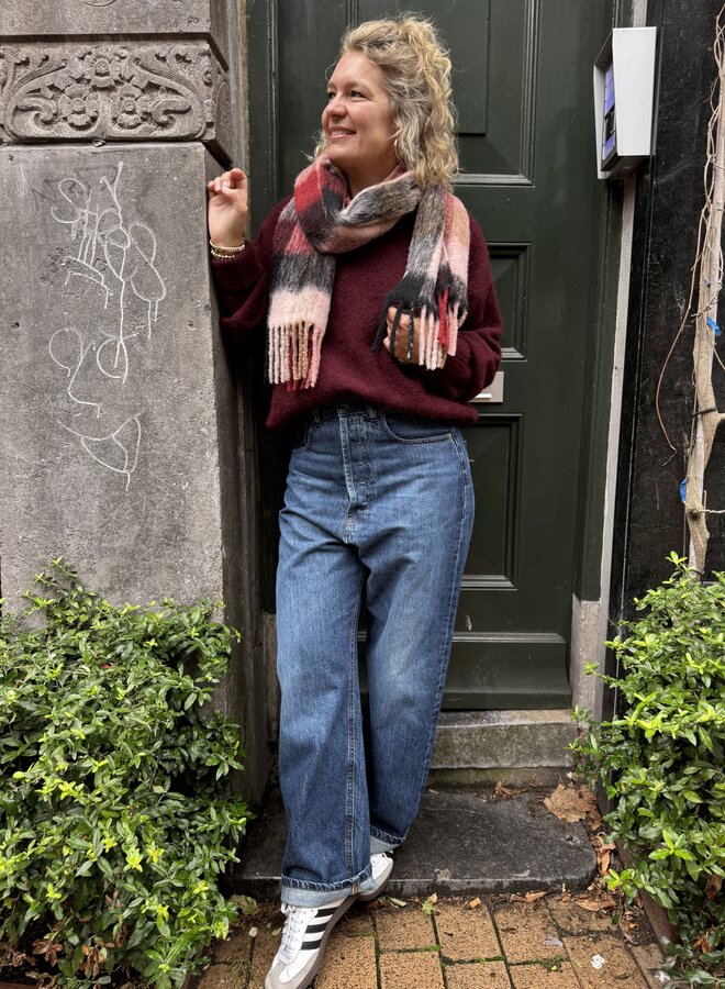 Becksöndergaard check anilopa scarf confetti pink