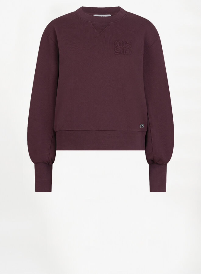 Dante6 lison logo sweater mulberry red