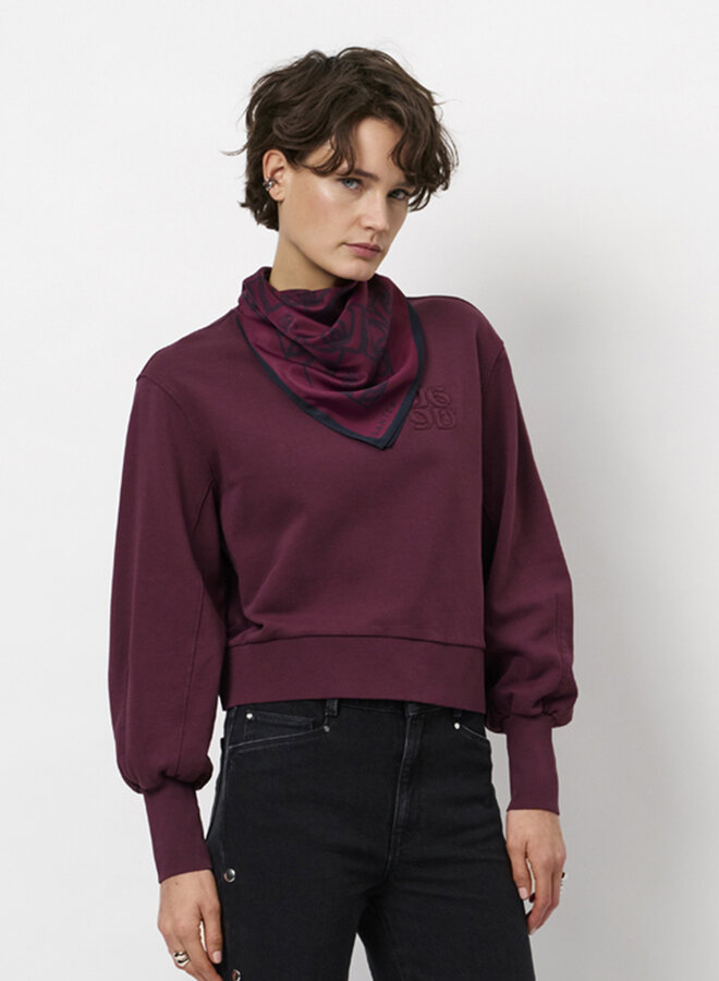 Dante6 lison logo sweater mulberry red