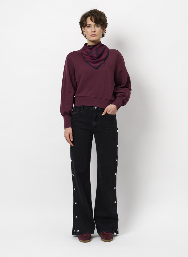 Dante6 lison logo sweater mulberry red