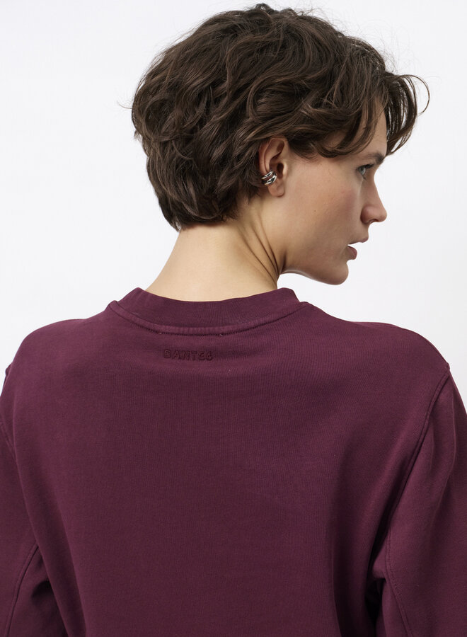 Dante6 lison logo sweater mulberry red