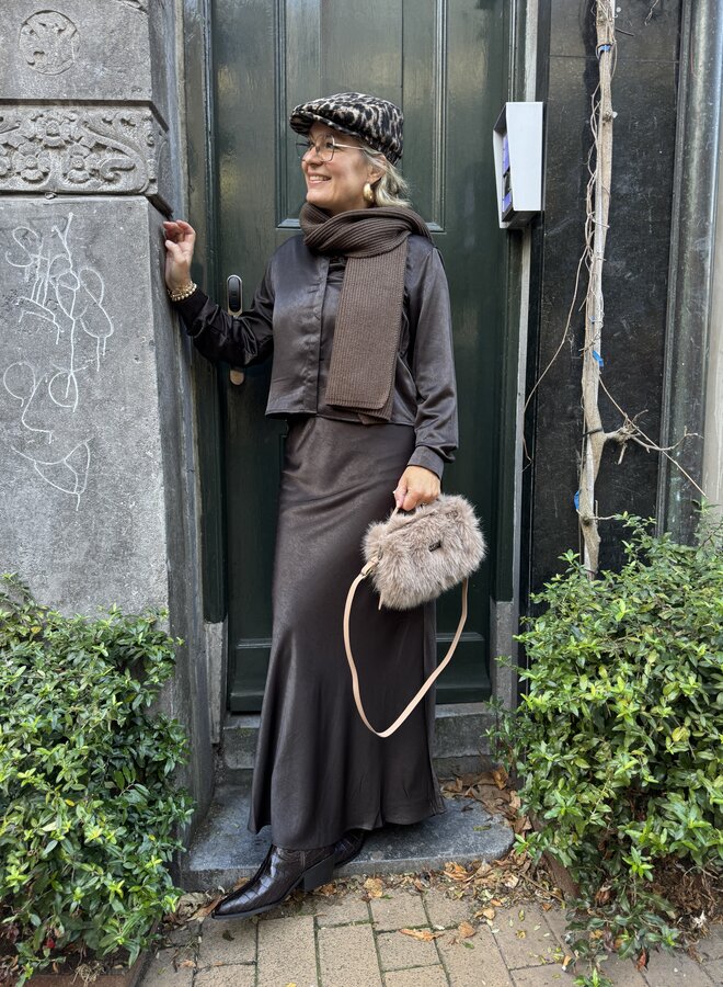 MEW estelle long skirt espresso