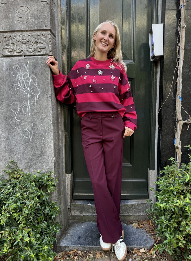 Fabienne C. ronny sweater deep burgundy