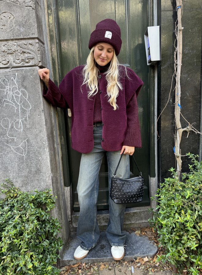 SF smilla short teddy vest fig