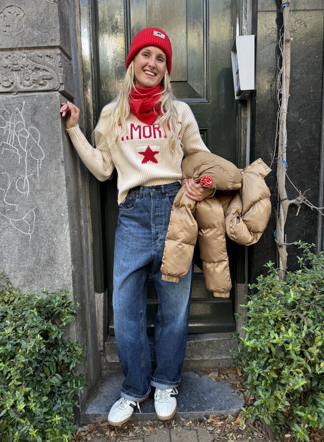 Penn&Ink W25B380LTD jumper ecru red