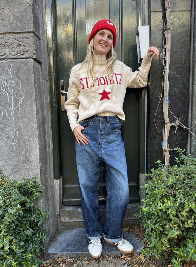 Penn&Ink W25B380LTD jumper ecru red