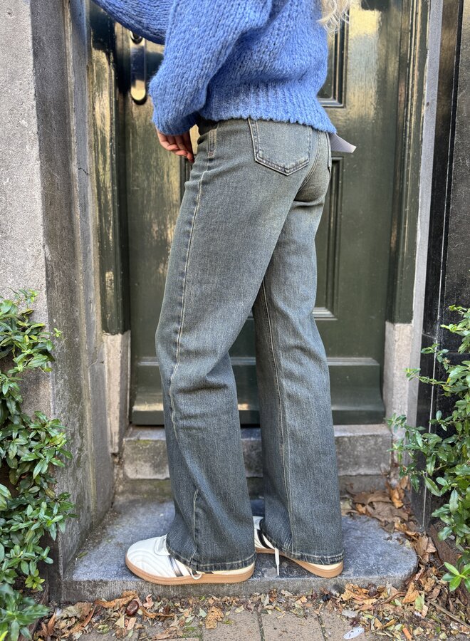 MEW louis high wide jeans dark blue