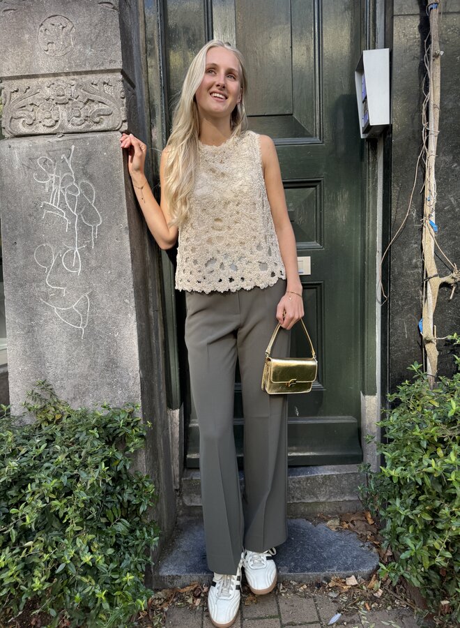 Second F. fique trousers beluga