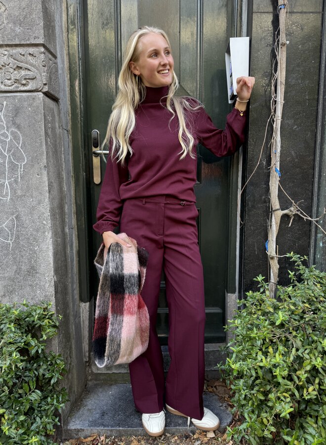 Fabienne C. molly pullover deep burgundy