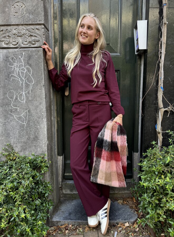 Fabienne C. molly pullover deep burgundy