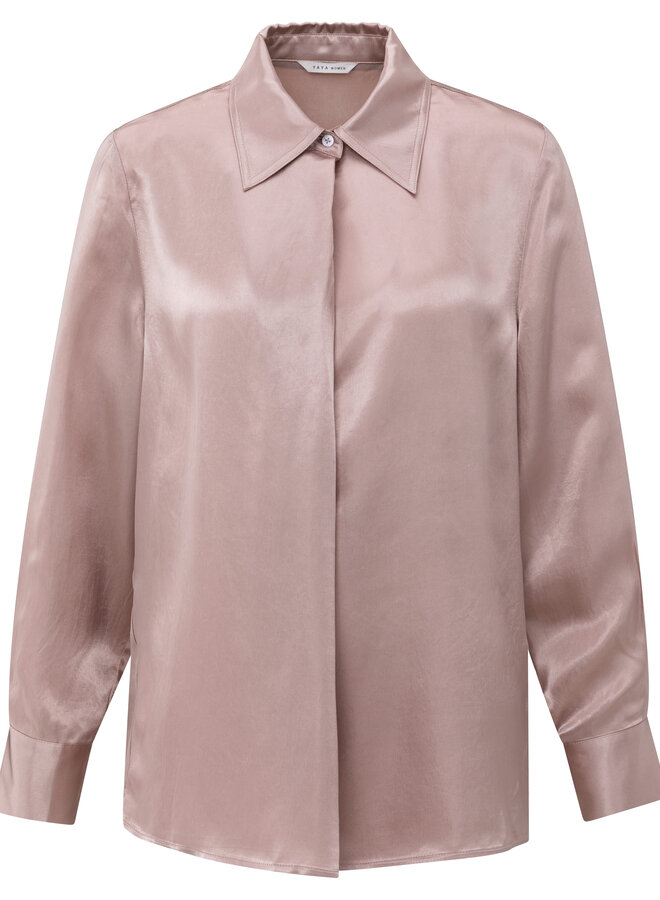 YAYA satin blouse gray/pink
