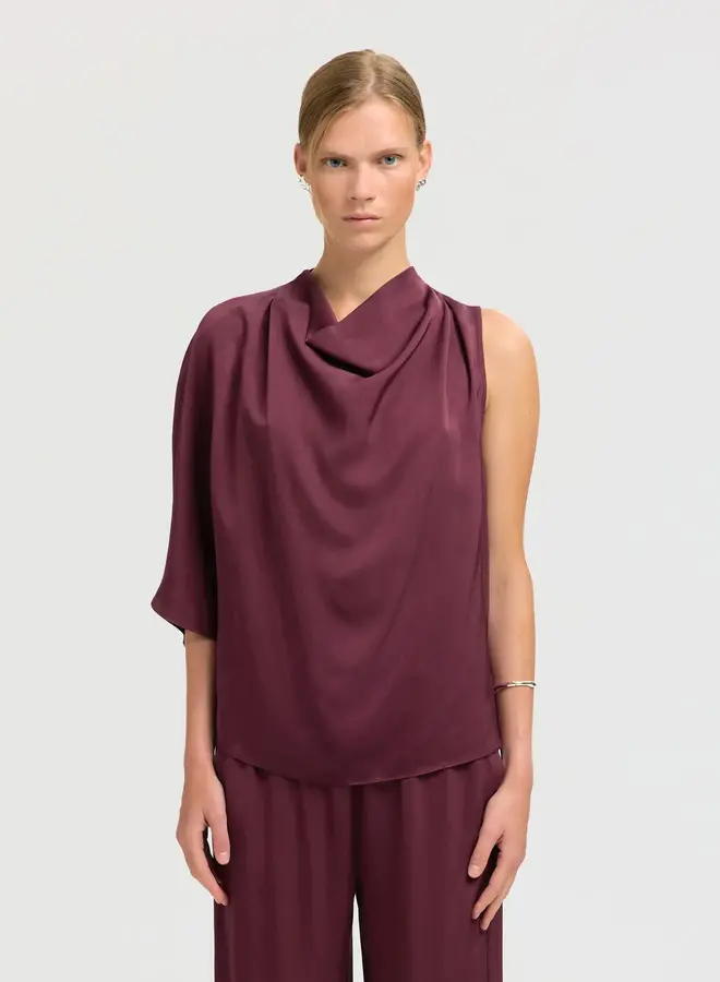 SF laurina one shoulder cowl top fig