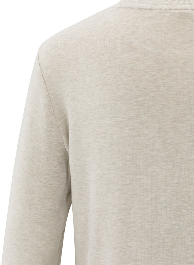 YAYA jersey top with long sleeves beige