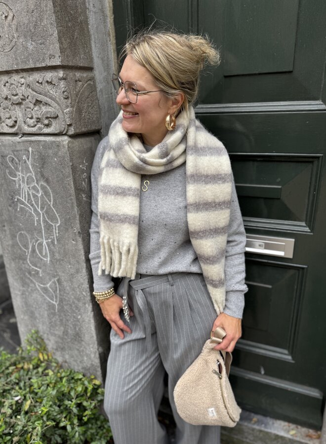 Fabienne C. lidi rhinestone pullover grey