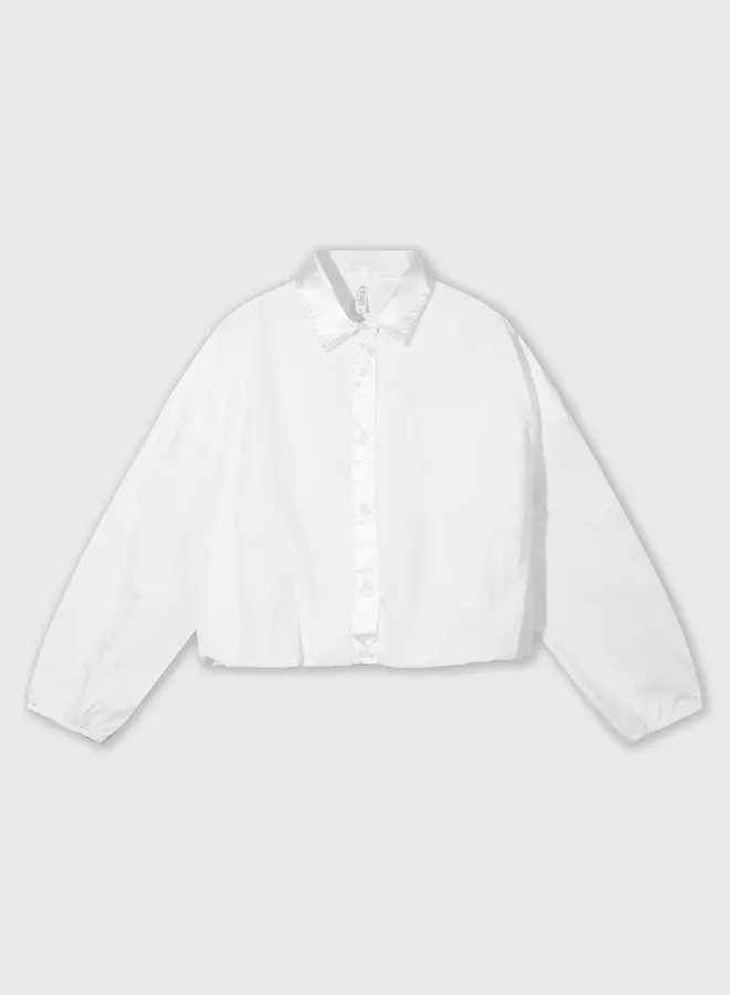10DAYS cropped smoking blouse white
