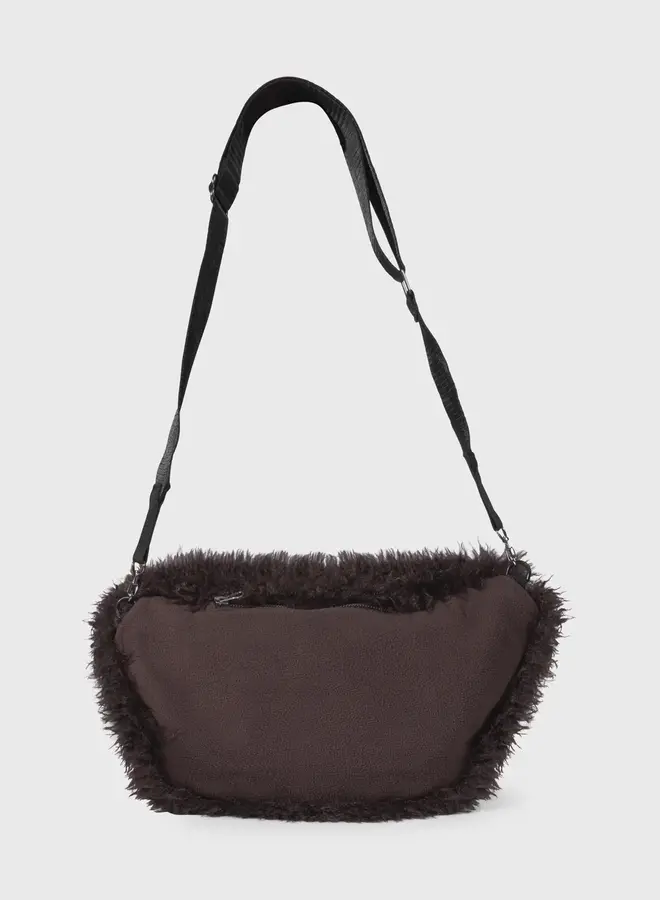 10DAYS W2510 hairy cross body bag deep wine