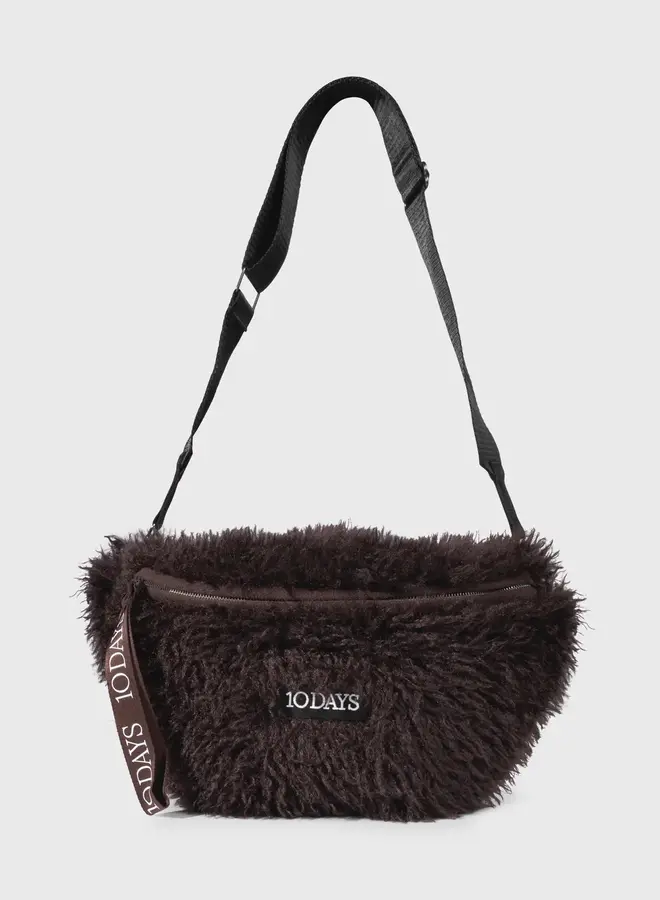 10DAYS W2510 hairy cross body bag deep wine
