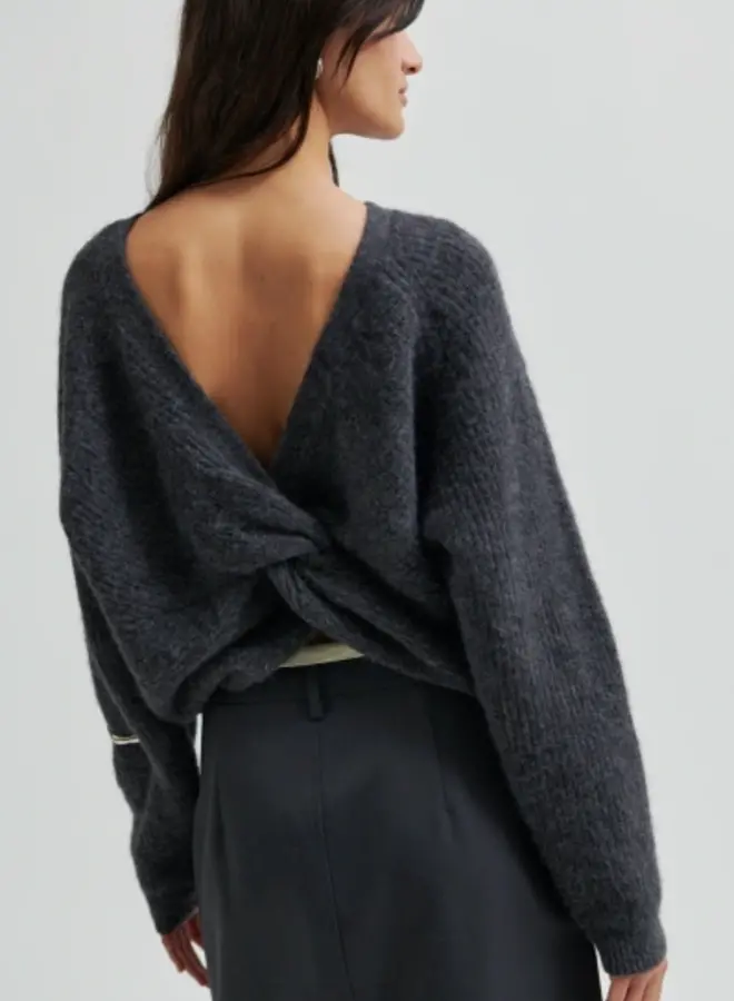 Second F. flare knit dark grey