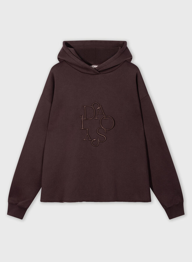 10days statement hoodie embro deep wine