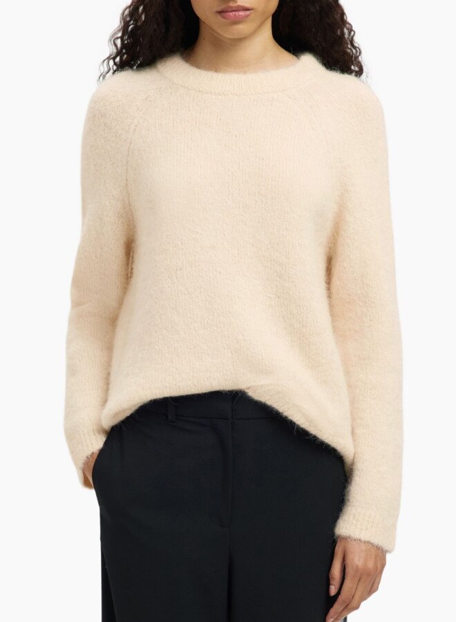 SF W25 gabella knit bow o-neck birch