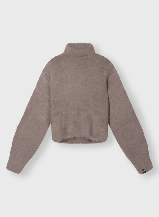 10days cropped knit turtleneck moonrock